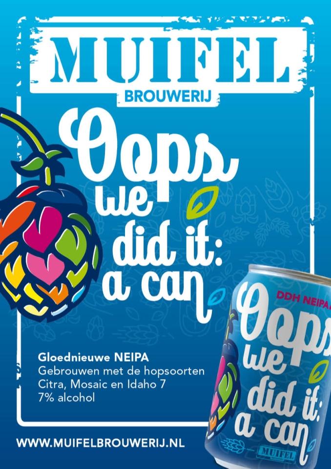 Oops we did it a can bier poster